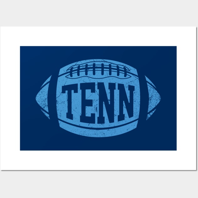 TENN Retro Football - Navy Wall Art by KFig21